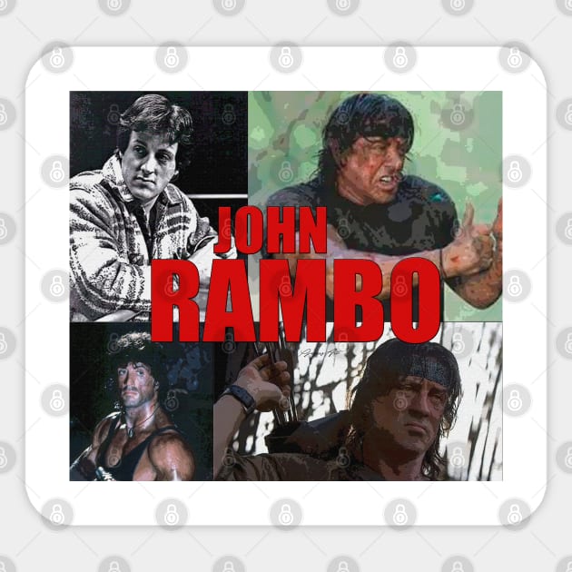 John Rambo Sticker by PjesusArt